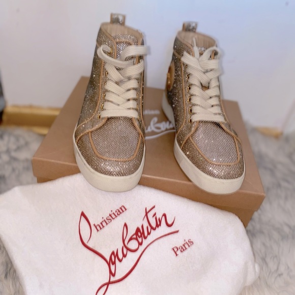 100% Authentic Christian Louboutin Glitte Sneakers